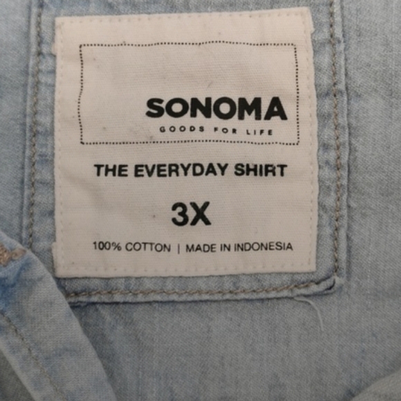 Sonoma Button Up Top, Size 3XL - Picture 8 of 9